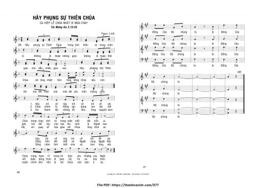 Hãy phụng sự Thiên Chúa - Ngọc Linh - trang 1