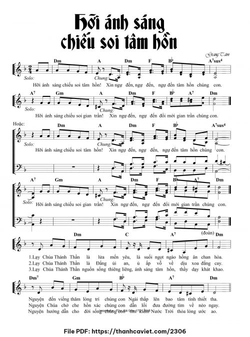 Hỡi ánh sáng chiếu soi tâm hồn - Lm. Giang Tâm - trang 1