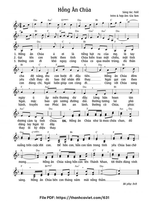 Hồng ân Chúa - Fa Lê - trang 1