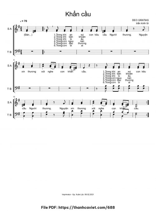 Khẩn cầu - Trần Kính Lữ - trang 1