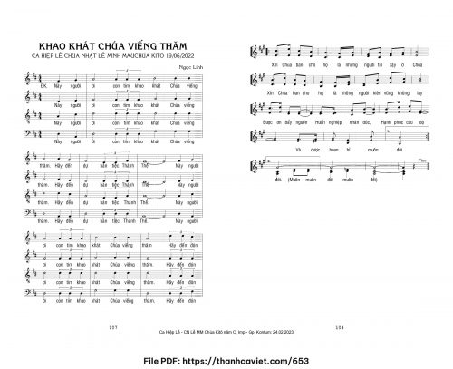 Khao khát Chúa viếng thăm [HX] - Ngọc Linh - trang 1