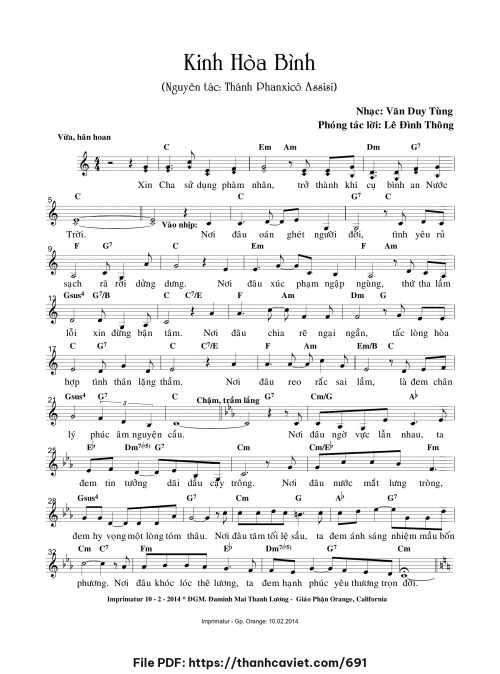 Kinh hòa bình - Văn Duy Tùng - trang 1