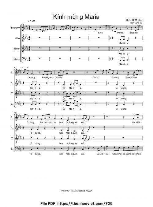 Kính mừng Maria - Trần Kính Lữ - trang 1