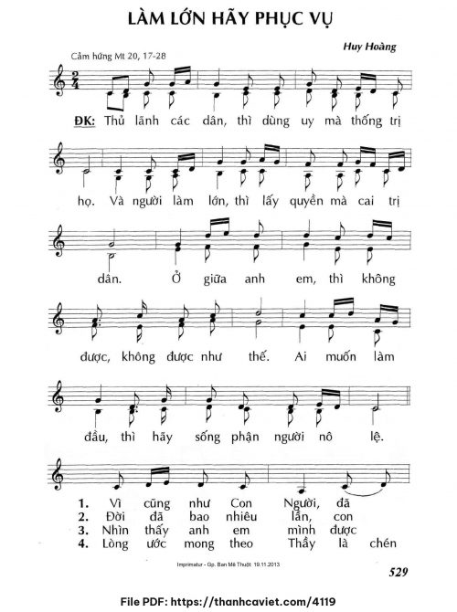 Làm lớn hãy phục vụ - Lm. Huy Hoàng - trang 1