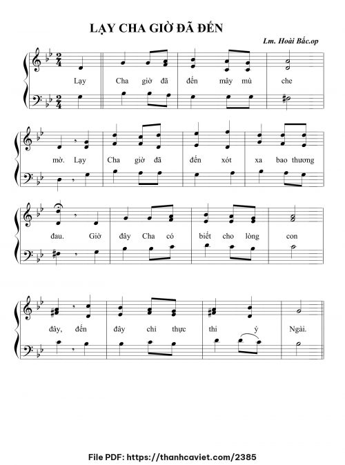 Lạy Cha giờ đã đến - Lm. Hoài Bắc, OP - trang 1
