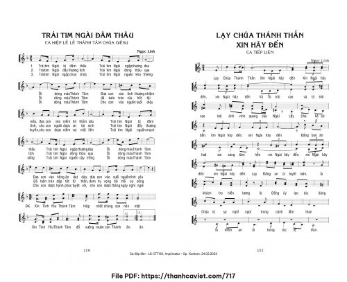 Lạy Chúa Thánh Thần xin hãy đến - Ngọc Linh - trang 1