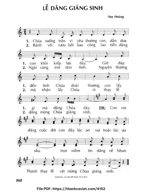 Lễ dâng Giáng Sinh - Lm. Huy Hoàng - trang 1