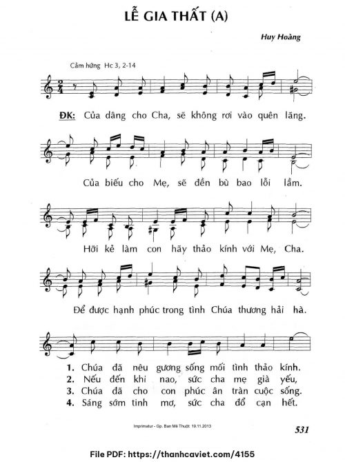 Lễ Gia Thất A - Lm. Huy Hoàng - trang 1