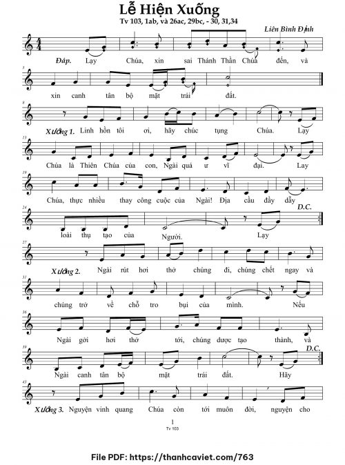 Lễ Hiện Xuống - Liên Bình Định - trang 1
