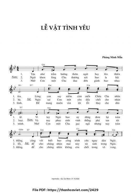 Lễ vật tình yêu - Phùng Minh Mẫn - trang 1