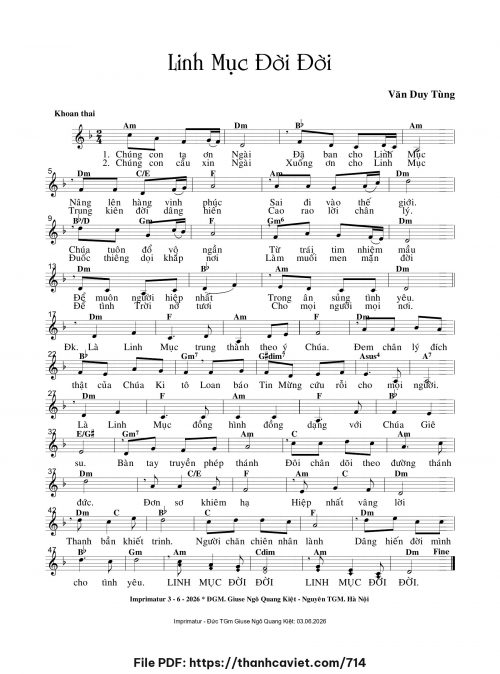 Linh mục đời đời - Văn Duy Tùng - trang 1