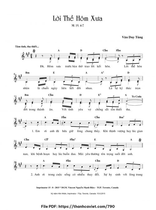 Lời thề hôm xưa - Văn Duy Tùng - trang 1