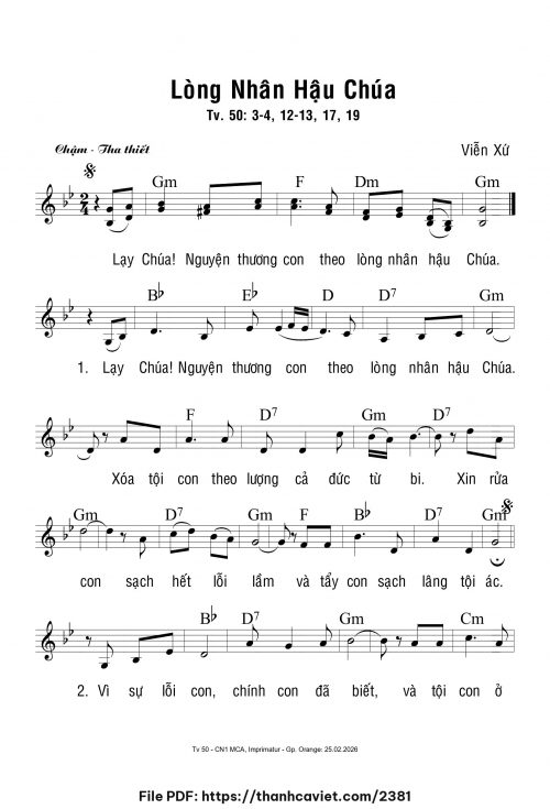Lòng nhân hậu Chúa - Viễn Xứ - trang 1