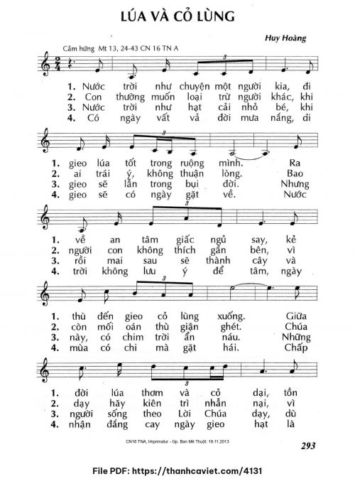 Lúa và cỏ lùng - Lm. Huy Hoàng - trang 1