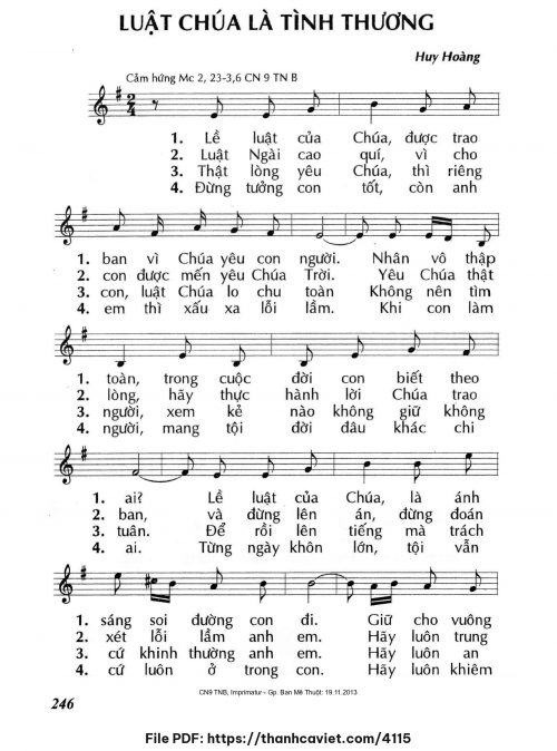 Luật Chúa là tình thương - Lm. Huy Hoàng - trang 1