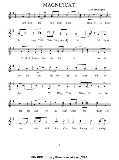 Magnificat - Liên Bình Định - trang 1