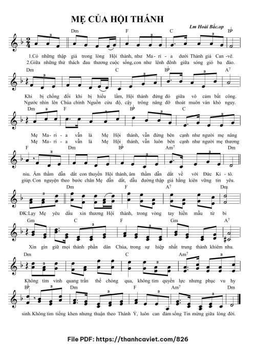 Mẹ của Hội Thánh - Lm. Hoài Bắc, OP - trang 1