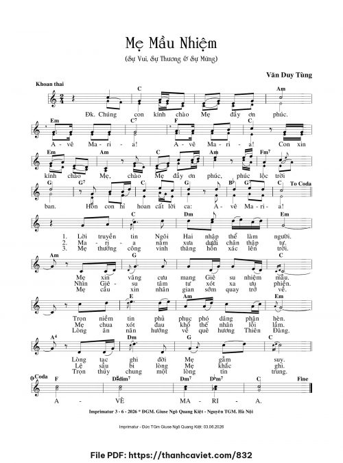 Mẹ mầu nhiệm - Văn Duy Tùng - trang 1