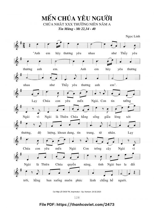 Mến Chúa yêu người - Ngọc Linh - trang 1