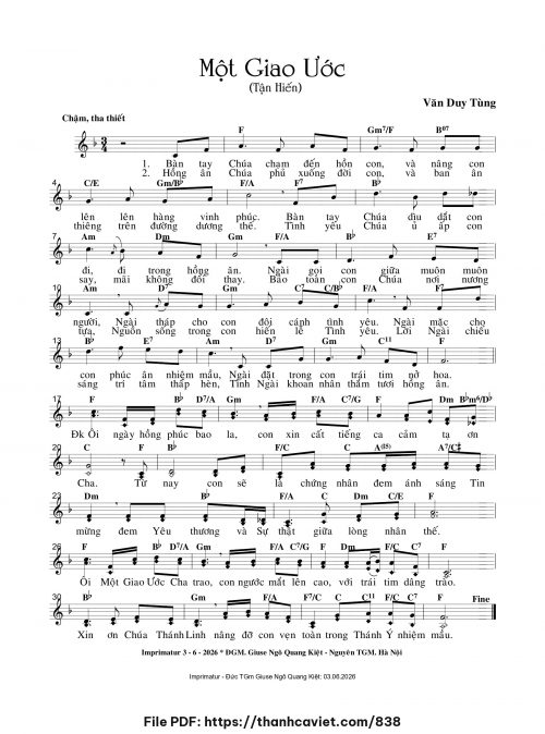 Một giao ước - Văn Duy Tùng - trang 1