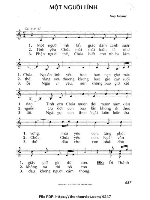 Một người lính - Lm. Huy Hoàng - trang 1