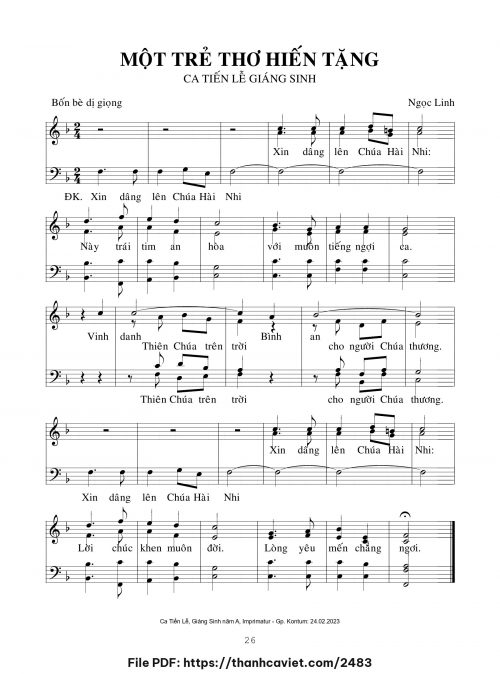 Một trẻ thơ hiến tặng [4 bè] - Ngọc Linh - trang 1