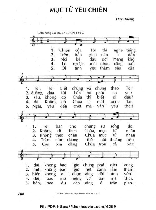 Mục tử yêu chiên - Lm. Huy Hoàng - trang 1