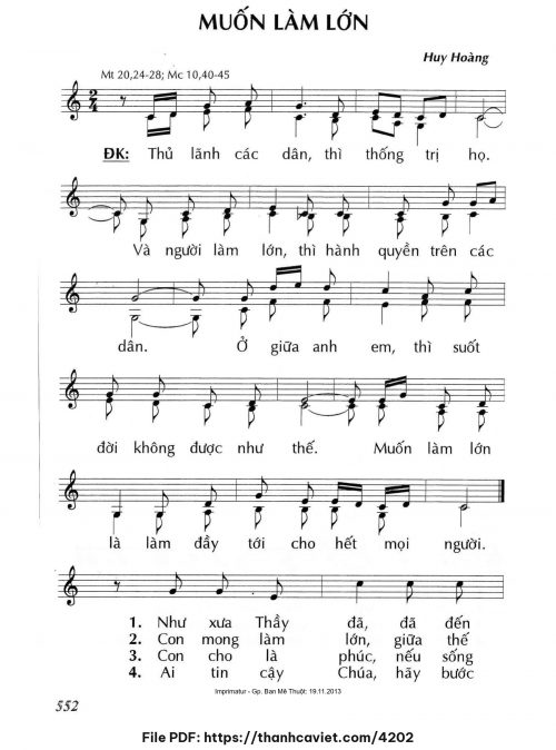 Muốn làm lớn - Lm. Huy Hoàng - trang 1
