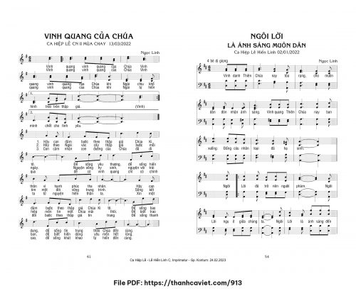Ngôi Lời là ánh sáng muôn dân [4 bè] - Ngọc Linh - trang 1