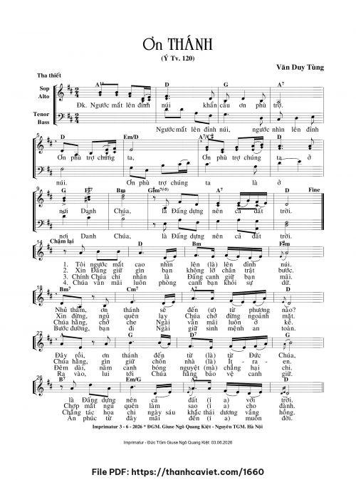 Ơn Thánh - Văn Duy Tùng - trang 1