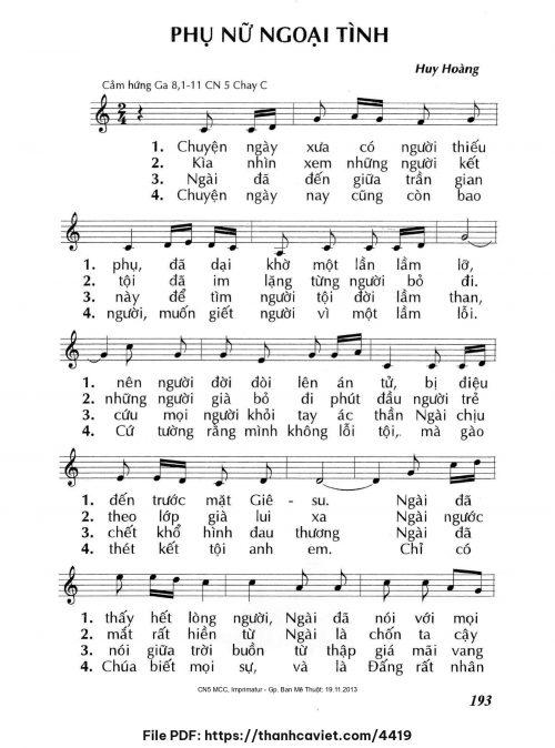Phụ nữ ngoại tình - Lm. Huy Hoàng - trang 1