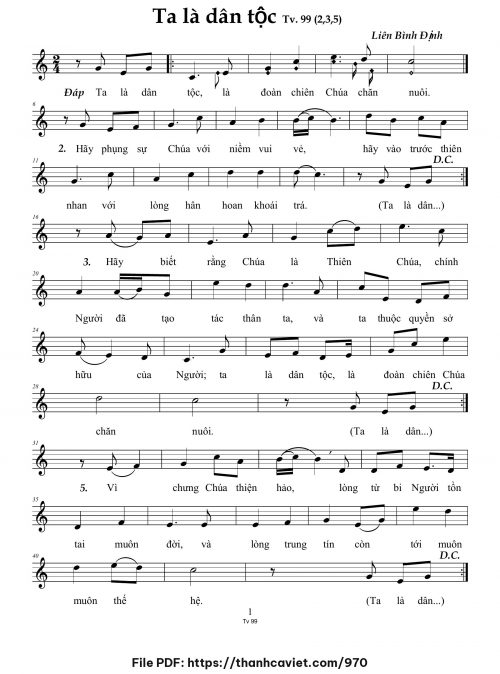 Ta là dân tộc - Liên Bình Định - trang 1