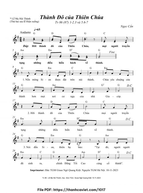 Thành đô của Thiên Chúa - Ngọc Cẩn - trang 1