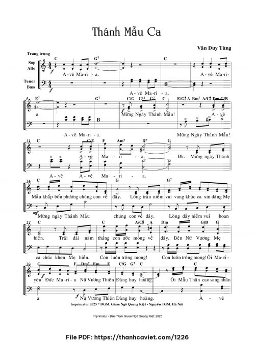 Thánh Mẫu Ca - Văn Duy Tùng - trang 1