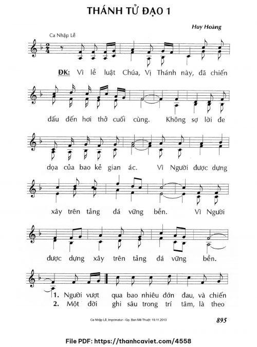 Thánh Tử Đạo 1 - Lm. Huy Hoàng - trang 1