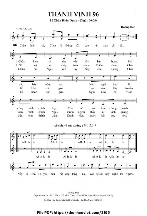 Thánh vịnh 96 - Hoàng Đan - trang 1