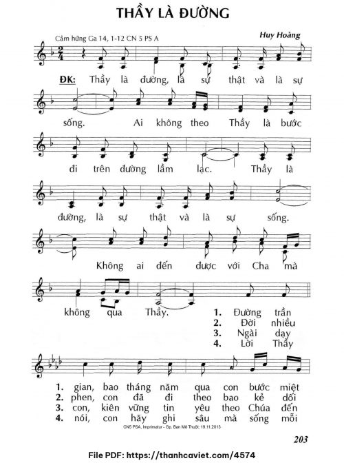 Thầy là đường - Lm. Huy Hoàng - trang 1
