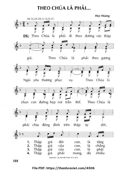 Theo Chúa là phải - Lm. Huy Hoàng - trang 1