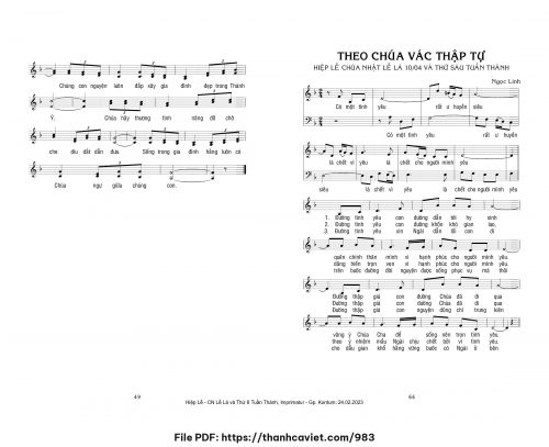 Theo Chúa vác thập tự - Ngọc Linh - trang 1