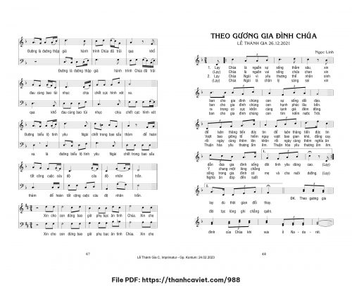 Theo gương gia đình Chúa - Ngọc Linh - trang 1