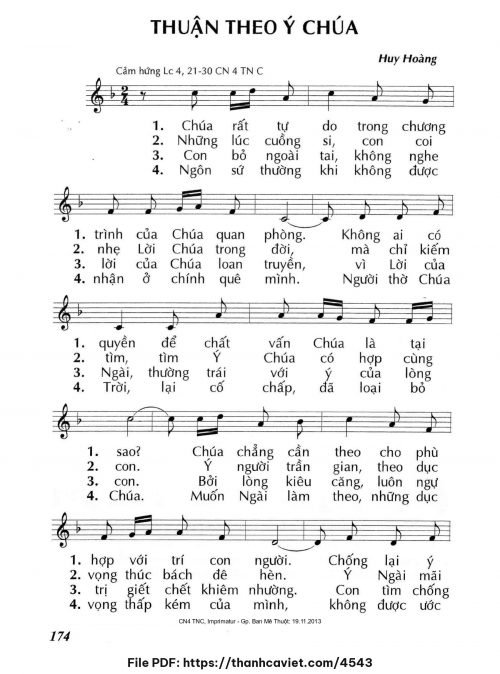 Thuận theo ý Chúa - Lm. Huy Hoàng - trang 1