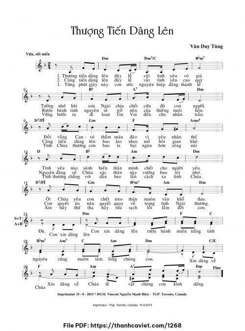 Thượng tiến dâng lên - Văn Duy Tùng - trang 1