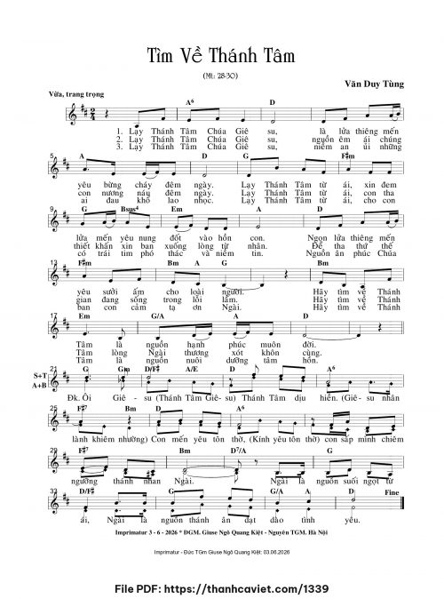 Tìm về Thánh Tâm - Văn Duy Tùng - trang 1