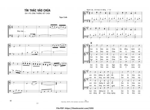 Tín thác vào Chúa - Ngọc Linh - trang 1