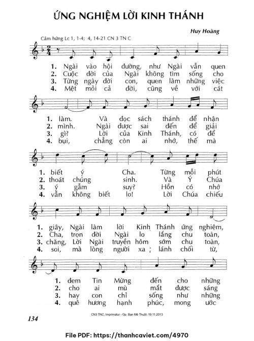 Ứng nghiệm lời Kinh Thánh - Lm. Huy Hoàng - trang 1