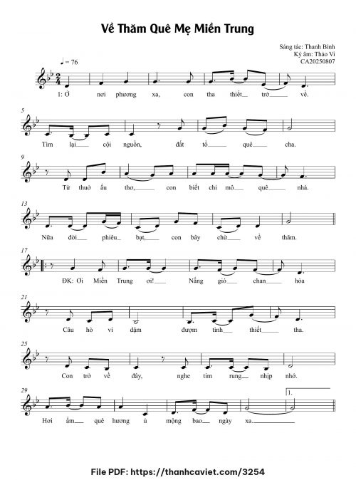 Về thăm quê mẹ miền Trung - Thanh Bình - trang 1