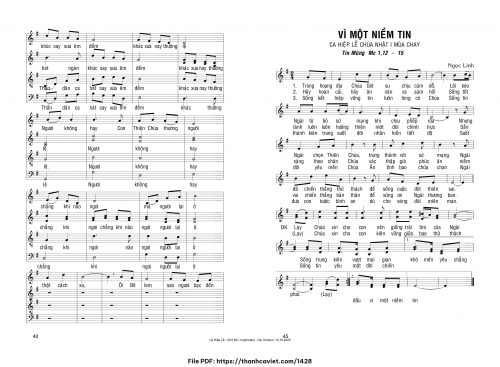 Vì một niềm tin - Ngọc Linh - trang 1