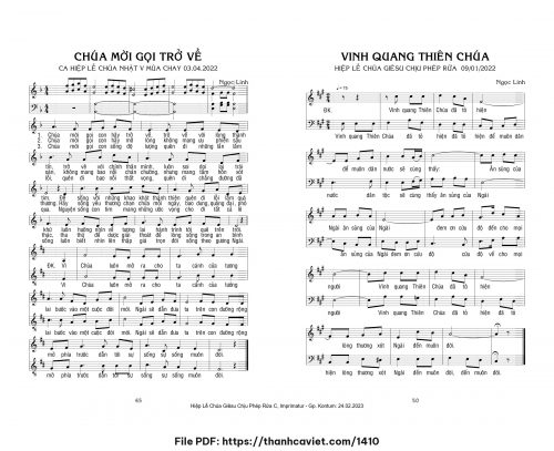 Vinh quang Thiên Chúa - Ngọc Linh - trang 1