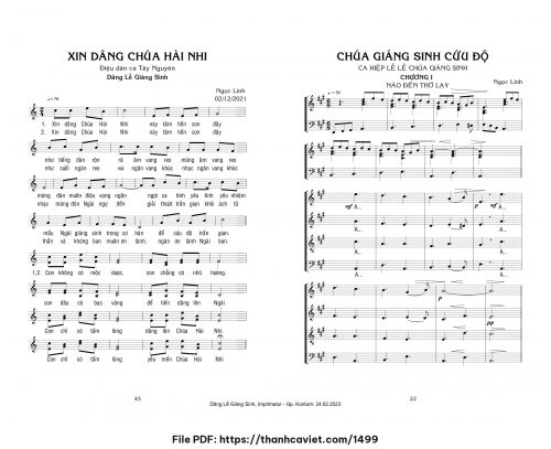 Xin dâng Chúa Hài Nhi - Ngọc Linh - trang 1