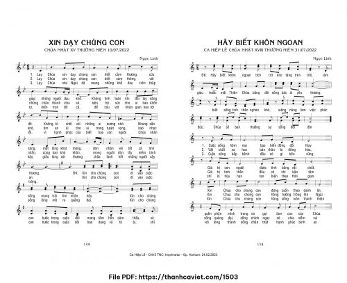 Xin dạy chúng con - Ngọc Linh - trang 1